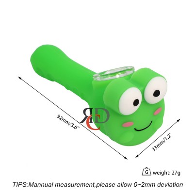 SILICONE HAND PIPE FROG SP258 1CT